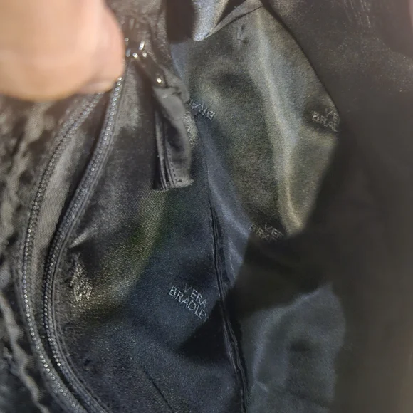 Vera Bradley NWOT Black Quilted 9.5"x 6"x 3" Shoulder Crossbody Purse - Picture 12 of 14